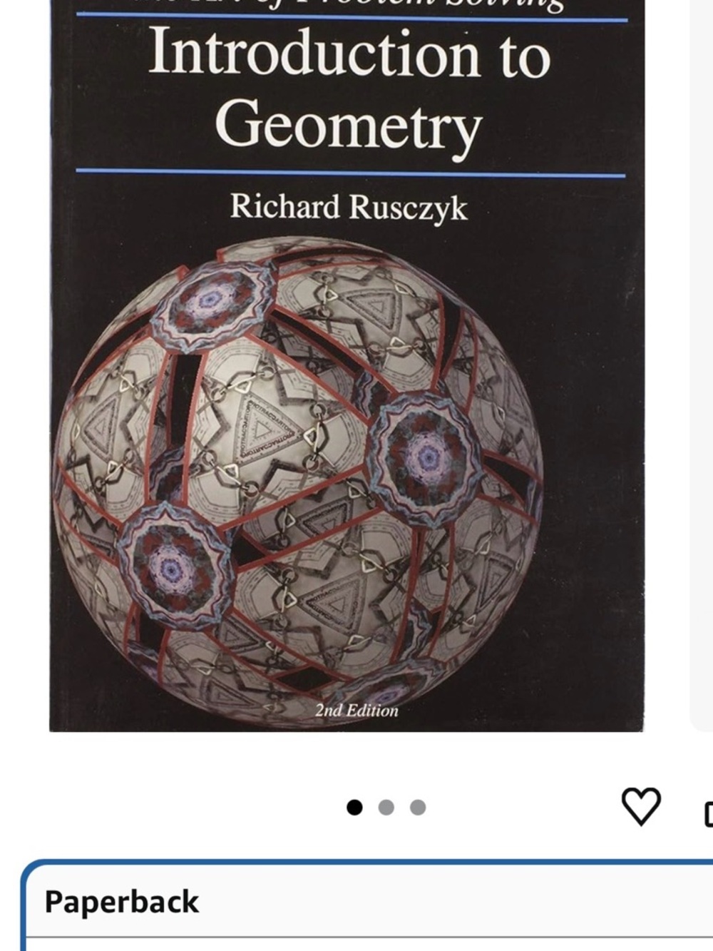 Introduction to Geometry — Black Decorative Coffee Table Book